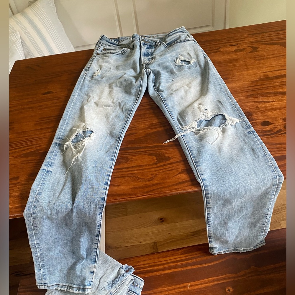 American eagle men’s 28x32 next level air stretch slim straight jeans